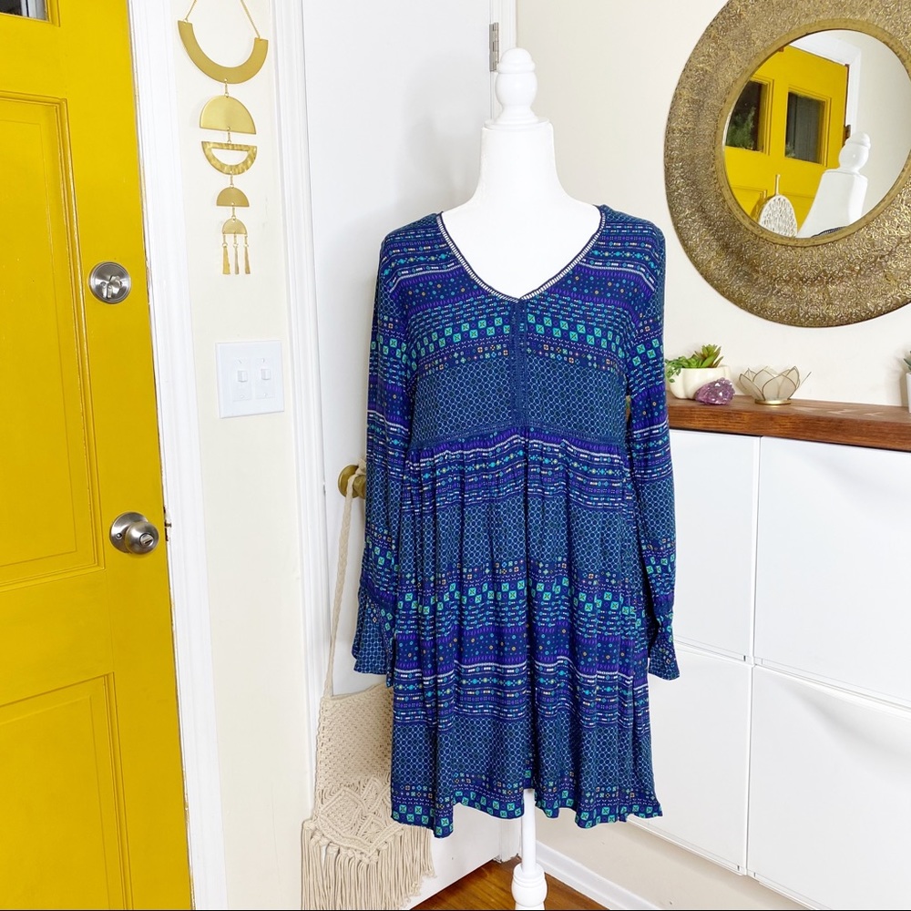 Wild Blue L Sadie Robertson Boho Dress